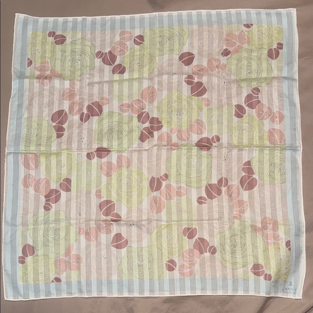Lanvin Pastel Floral Throw Blanket